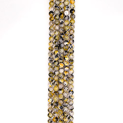 Кальцит пигментированный желтый с черным 10 мм