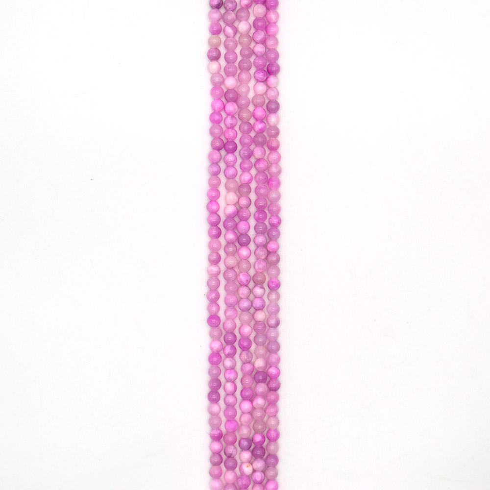 Фото товара кальцит пигментированный сиреневый с белым 6 мм