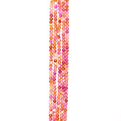 Фото товара кальцит пигментированный розовый с желтым 6 мм