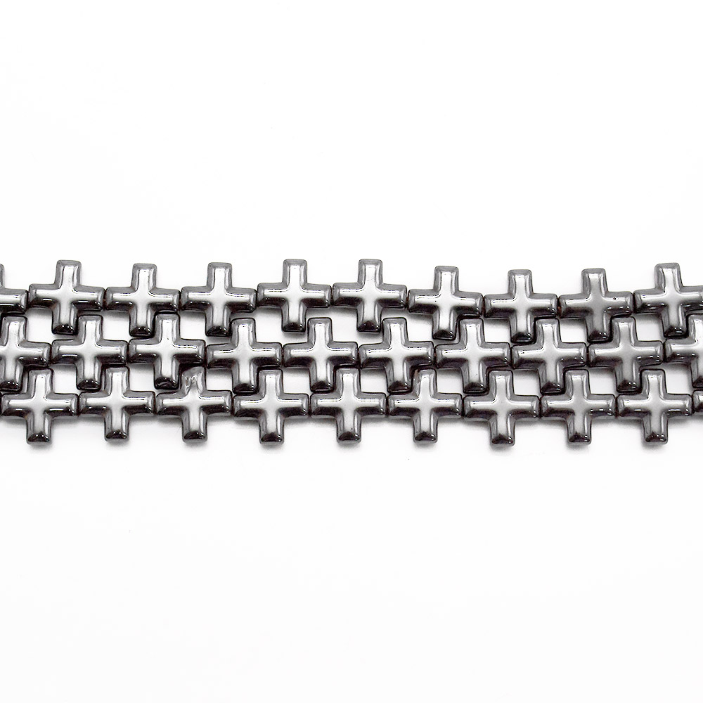 Фото товара гематит крест с фаской 12 мм