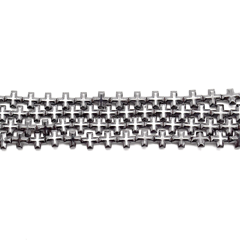 Фото товара гематит крест с фаской 8*8 мм