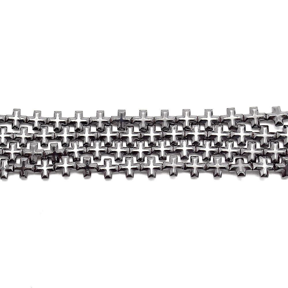 Фото товара гематит крест с фаской 8*8 мм