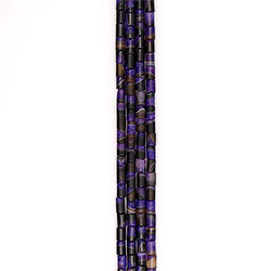 Агат черный с кварцем тонированным фиолетовым цилиндр 12*8 мм