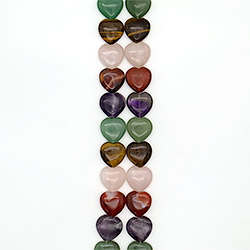 Фото товара розовый кварц, сердолик, аметист, авантюрин зеленый натура, тигровый глаз сердце 25 мм