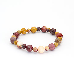 Браслет из яшмы мукаит биконус 10 мм