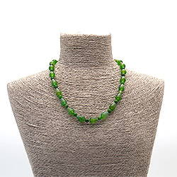 Бусы из агата тонированного зеленого капля 14*10 мм