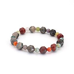 Фото товара браслет из гелиотропа биконус 10 мм