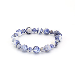 Браслет из содалита светлого биконус 10 мм