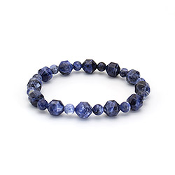 Браслет из содалита темного биконус 10 м