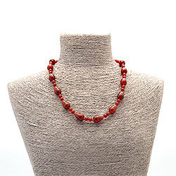 Фото товара бусы из сердолика рыжего однотонного капля