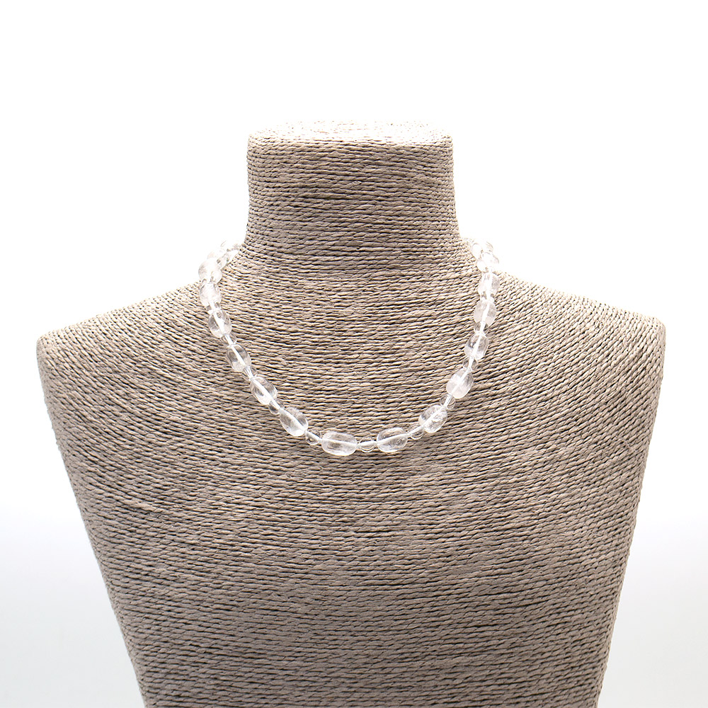 Фото товара бусы из горного хрусталя галтовка "кирпичик"