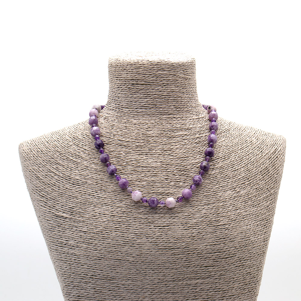 Фото товара бусы из сугилита биконус граненый