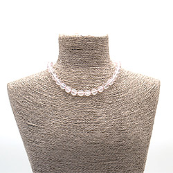 Бусы из розового кварца шар граненый 10мм