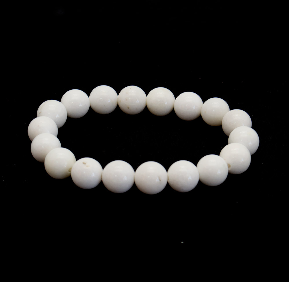 Фото товара браслет из кахолонга белого 10 мм