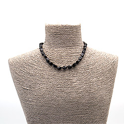 Фото товара бусы из агата черного виток