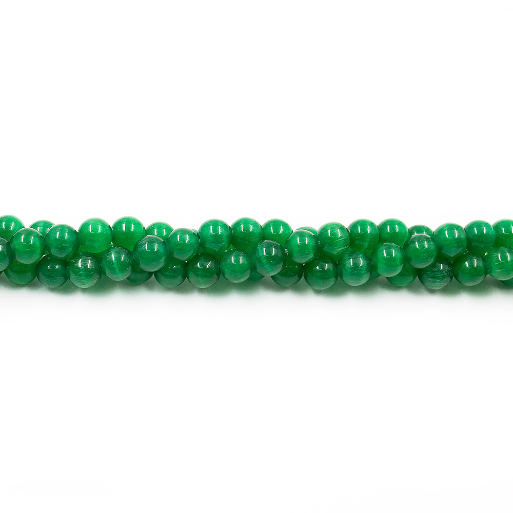 Фото товара кошачий глаз имитация шар цвет яркий зеленый 8 мм