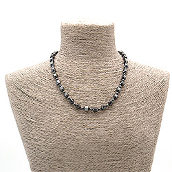 Бусы из гематита биконус граненый 10*8 мм