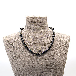 Фото товара бусы из агата черного бочонок 35*18 мм