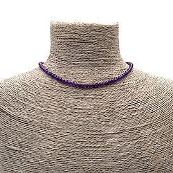 Бусы-чокер из аметиста 4 мм