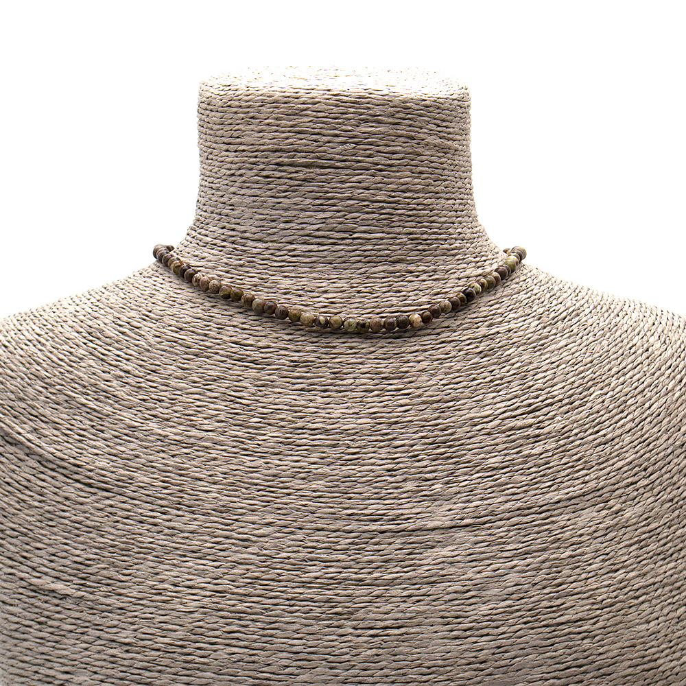 Фото товара бусы-чокер из яшмы пейзажной 4 мм