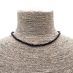 Бусы-чокер из авантюрина синтетического синего 4 мм