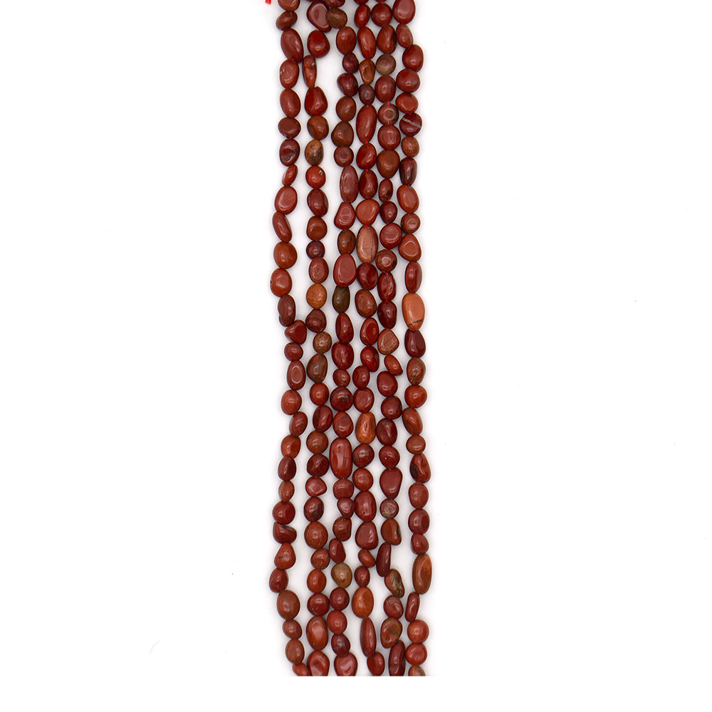 Фото товара яшма кирпичная галтовка 6*8 мм