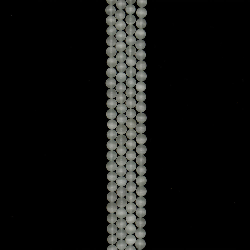 Фото товара кошачий глаз имитация шар цвет белый 10 мм