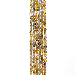 Кварц рутиловый желтый галтовка 8*10 мм