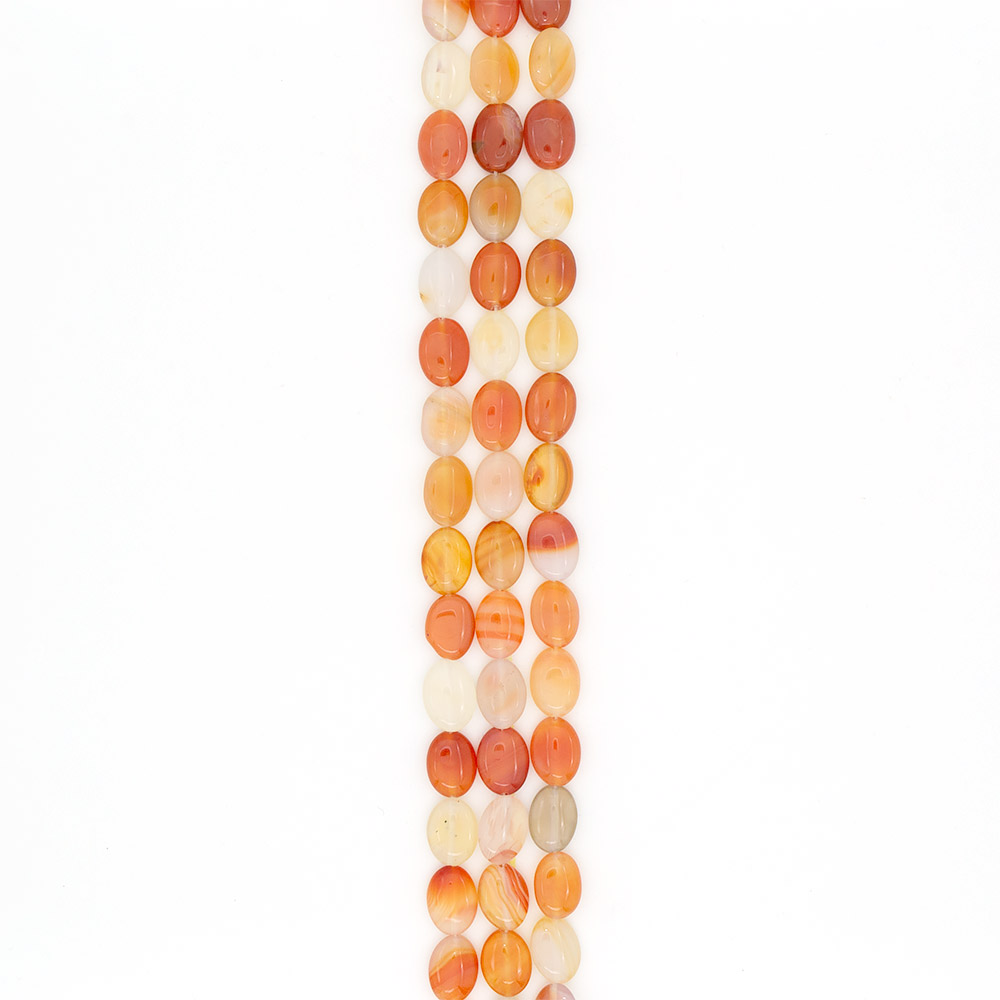 Фото товара сердолик бело-рыжий таблетка 17*13 мм