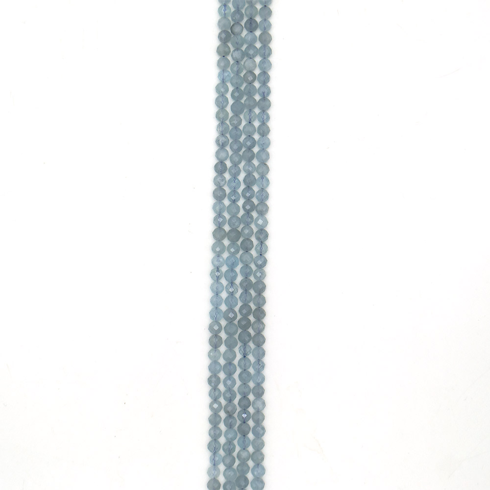 Фото товара аквамарин шар темный 6 мм грань люкс