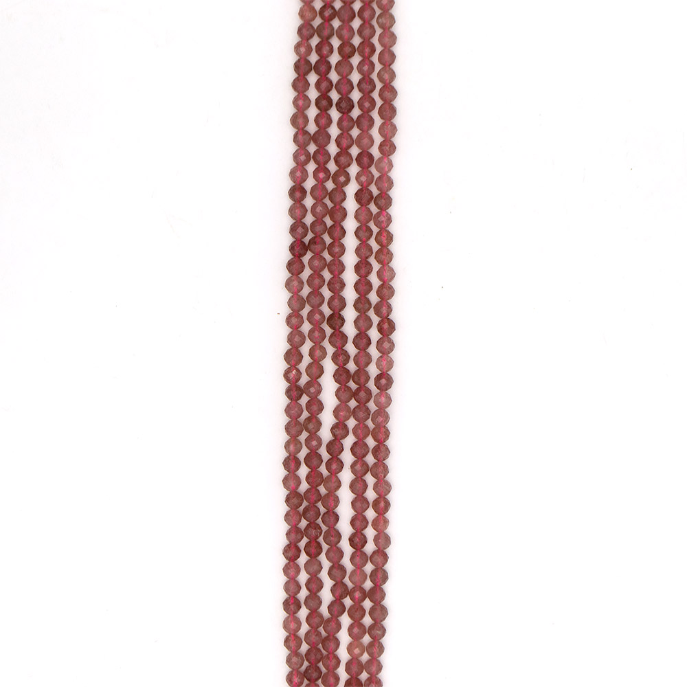 Фото товара земляничный кварц 6 мм грань люкс