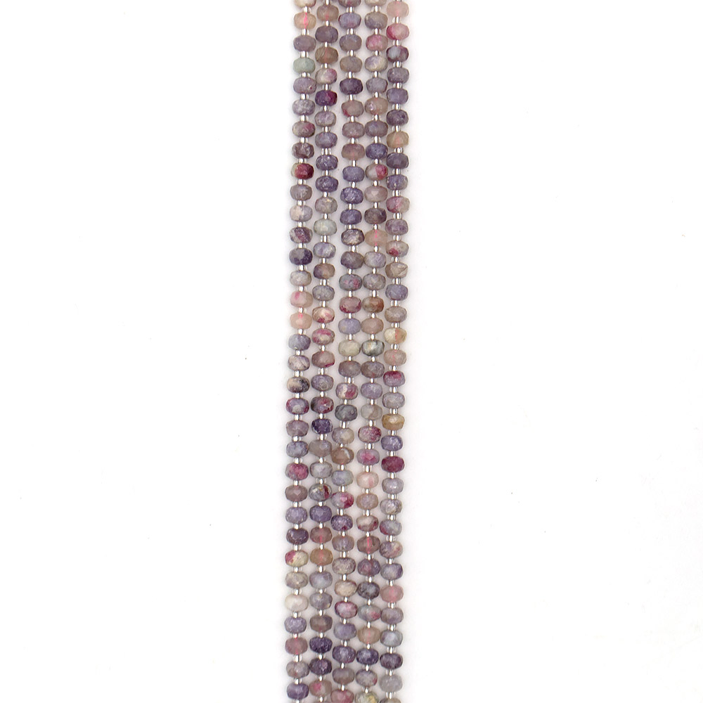 Фото товара турмалин розовый рондоль 8*6 мм грань