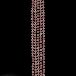 Розовый кварц мадагаскарский рондоль 8*6 мм грань