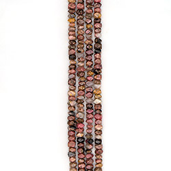 Родонит рондоль 6*11 мм с гранями