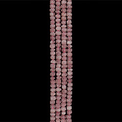 Розовый кварц мадагаскарский рондоль 6*11 мм с гранями