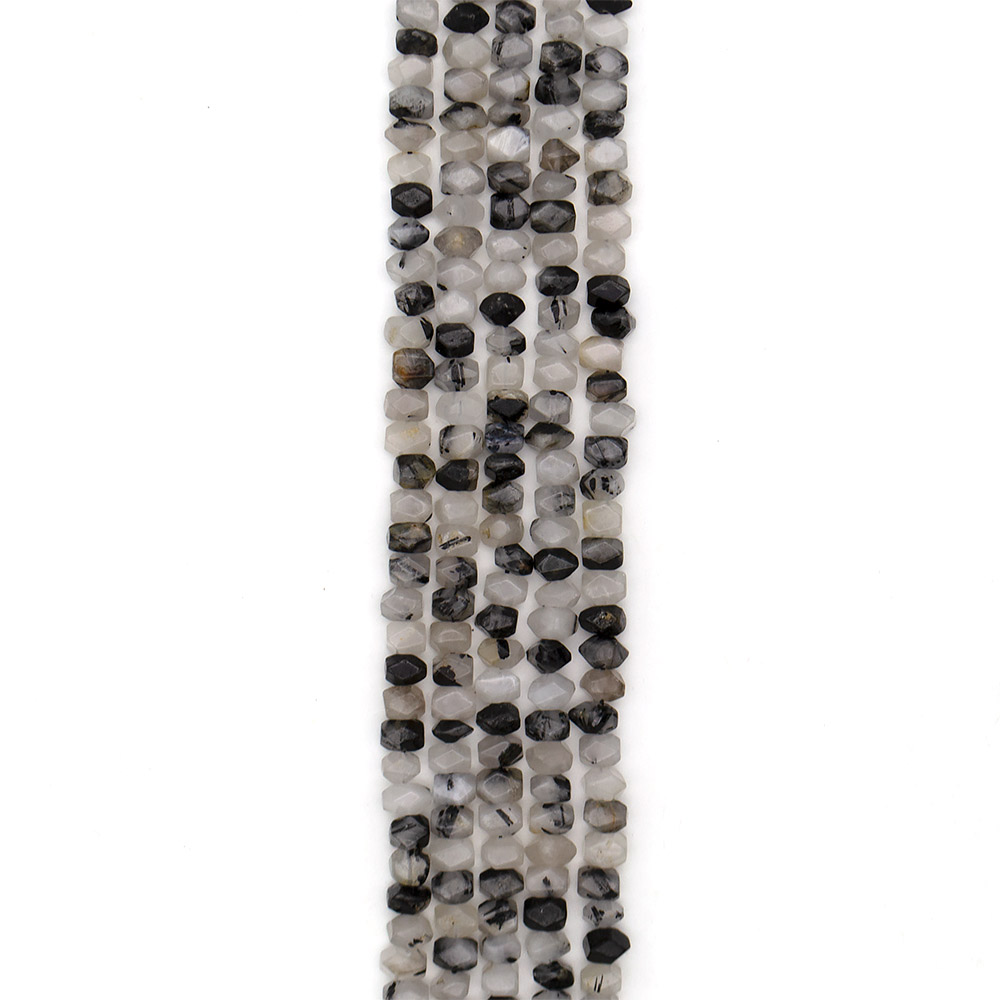 Фото товара кварц турмализированный рондоль 6*11 мм с гранями