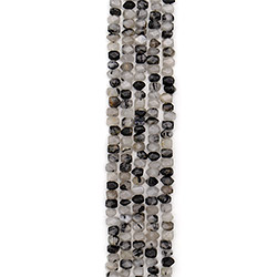 Кварц турмализированный рондоль 6*11 мм с гранями