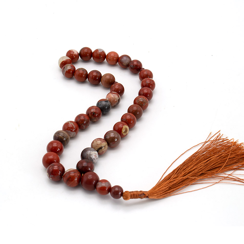 Фото товара четки из яшмы кирпичной 12 мм 33 буины