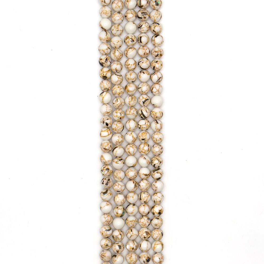 Фото товара мозаика белая с гелиотисом 10 мм