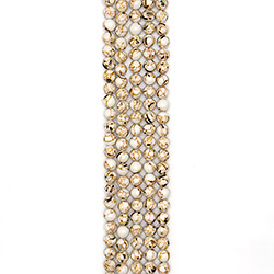 Фото товара мозаика белая с гелиотисом 10 мм