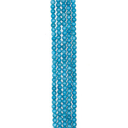 Фото товара кальцит тонированный ярко-голубой 8 мм