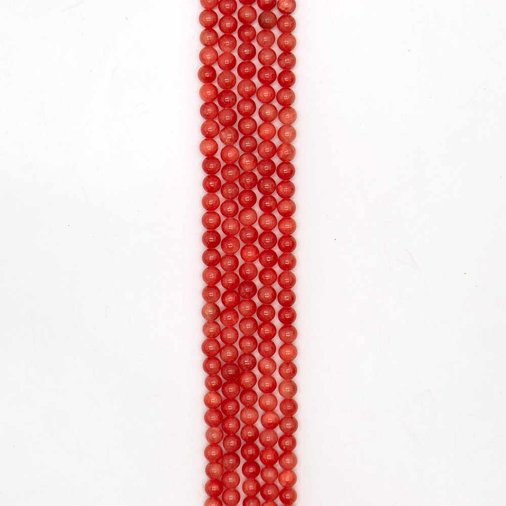 Фото товара кальцит тонированный цвет морковный 8 мм