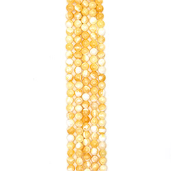 Кальцит пигментированный бледно-желтый с белым 10 мм