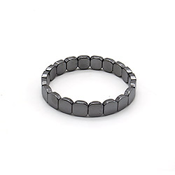 Браслет из гематита квадрат закругленный 10 мм