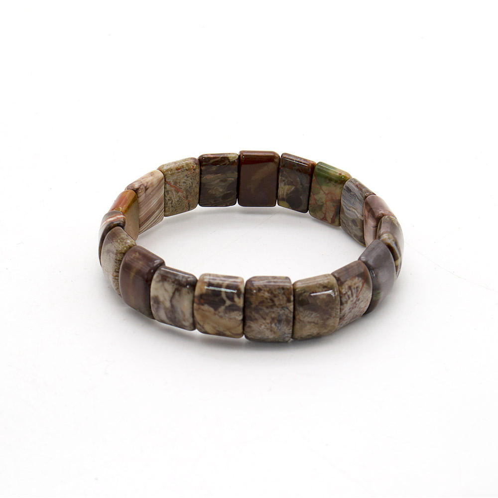 Фото товара браслет из яшмы пейзажной сегмент 15*12 мм