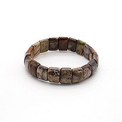 Браслет из яшмы пейзажной сегмент 15*12 мм