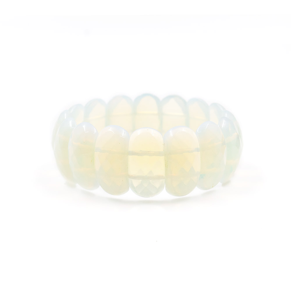 Фото товара браслет из лунного камня имитации 25*13 мм грань