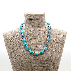 Бусы из бирюзы имитации таблетка 18*13 мм