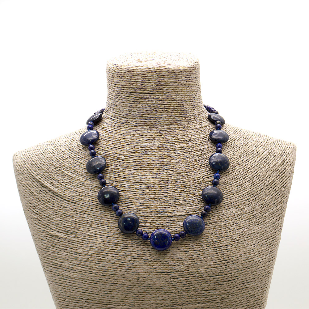 Фото товара бусы из лазурита таблетка круглая 20 мм