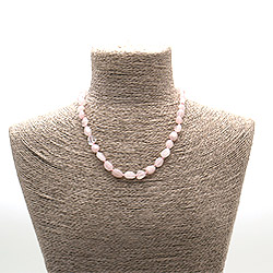 Бусы из розового кварца галтовка 6*8